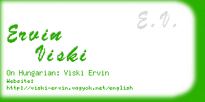 ervin viski business card